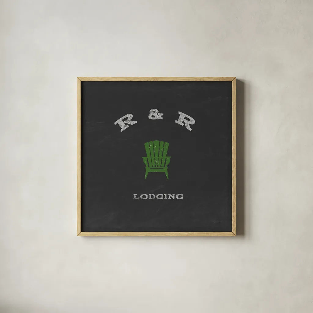 Cabin Life XII by Sue Schlabach. Shown in a natural wood glass frame for a timeless modern aesthetic. Available as an archival giclee rolled canvas, fine art paper, or poster print. SKU 47902a.