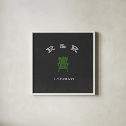 Cabin Life XII by Sue Schlabach. Shown in a crisp white glass frame for a clean and minimalist style. Available as an archival giclee rolled canvas, fine art paper, or poster print. SKU 47902a.