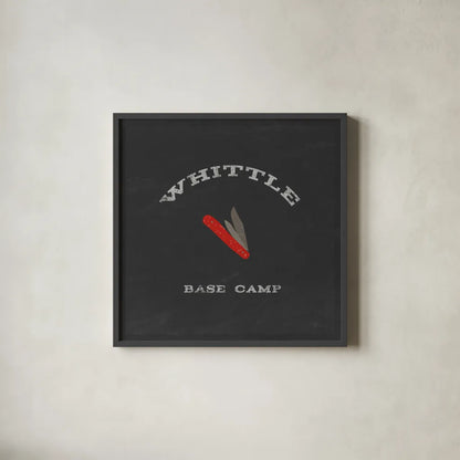 Cabin Life XIII by Sue Schlabach. Shown in a sleek black glass frame for a contemporary gallery look. Available as an archival giclee rolled canvas, fine art paper, or poster print. SKU 47903a.