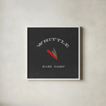 Cabin Life XIII by Sue Schlabach. Shown in a crisp white glass frame for a clean and minimalist style. Available as an archival giclee rolled canvas, fine art paper, or poster print. SKU 47903a.