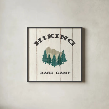 Cabin Life XV Neutral by Sue Schlabach. Shown in a sleek black glass frame for a contemporary gallery look. Available as an archival giclee rolled canvas, fine art paper, or poster print. SKU 72069a.