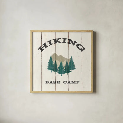 Cabin Life XV Neutral by Sue Schlabach. Shown in a natural wood glass frame for a timeless modern aesthetic. Available as an archival giclee rolled canvas, fine art paper, or poster print. SKU 72069a.