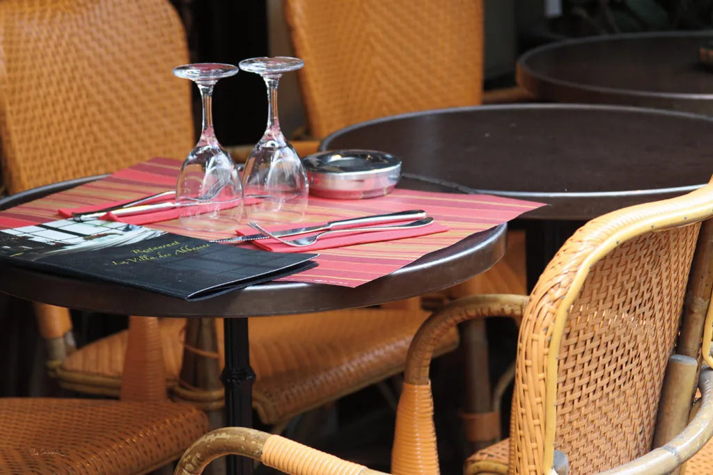 Cafe in Paris II by Sue Schlabach. SKU 34159i. Archival Giclee Fine art print for wall decor.