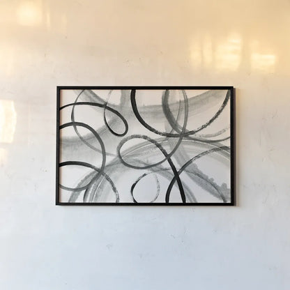 Calligraphia by Sue Schlabach. shown as a paper print in a black flame. Available as a archival giclee rolled canvas, fine art paper, or poster print. SKU 30541i.