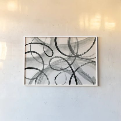 Calligraphia by Sue Schlabach. shown as a paper print in a white frame. Available as a archival giclee rolled canvas, fine art paper, or poster print. SKU 30541i.