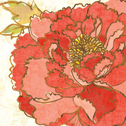 Camilles Peony Red by Sue Schlabach. SKU 44596a. Archival Giclee Fine art print for wall decor.