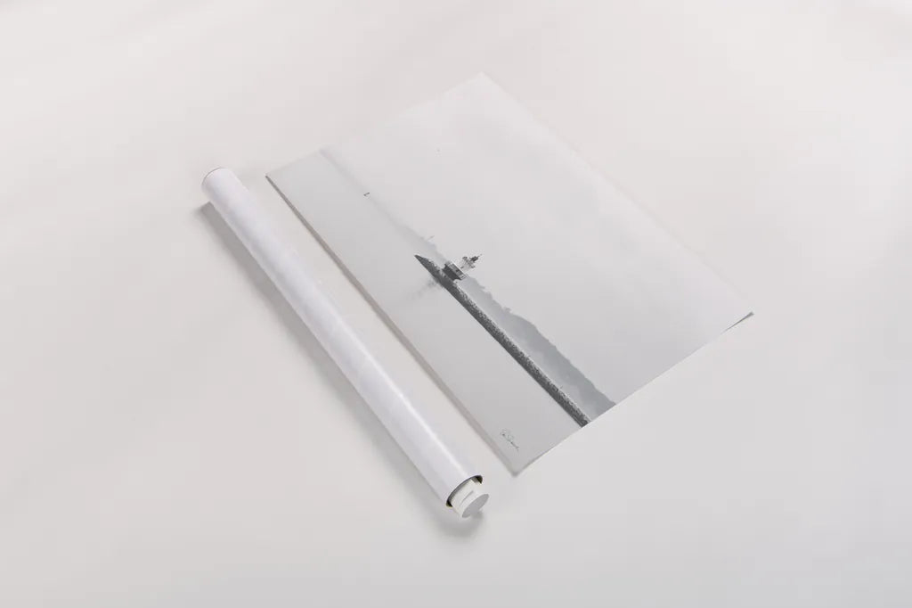 Casco Bay Lighthouse II by Sue Schlabach. shown as a rolled paper print. Available as archival giclee rolled canvas, fine art paper, or poster print. SKU 72425i.