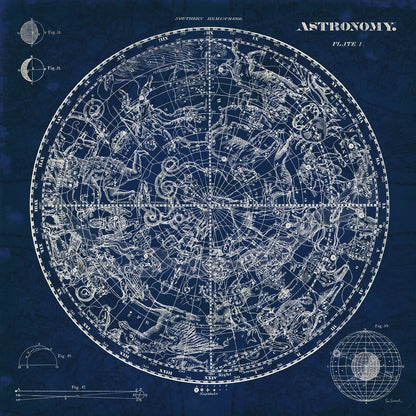 Celestial Blueprint by Sue Schlabach. SKU 11937a. Archival Giclee Fine art print for wall decor.