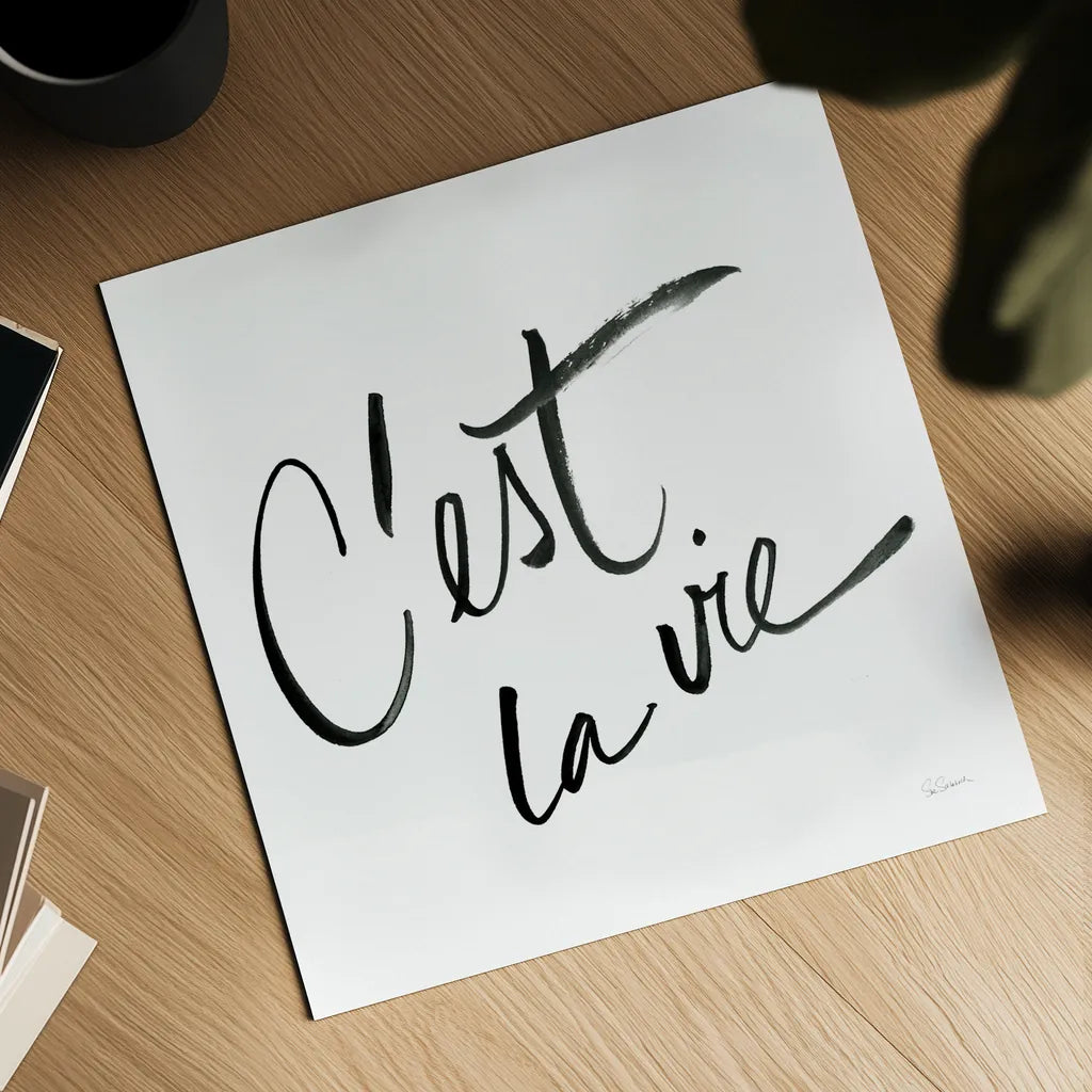 Cest La Vie by Sue Schlabach. Shown as a detailed flat fine art print, highlighting archival giclee quality. Available as an archival giclee rolled canvas, fine art paper, or poster print. SKU 48130a.