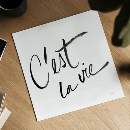 Cest La Vie by Sue Schlabach. Shown as a detailed flat fine art print, highlighting archival giclee quality. Available as an archival giclee rolled canvas, fine art paper, or poster print. SKU 48130a.