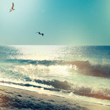 Coastline Waves no Word by Sue Schlabach. SKU 33117a. Archival Giclee Fine art print for wall decor.
