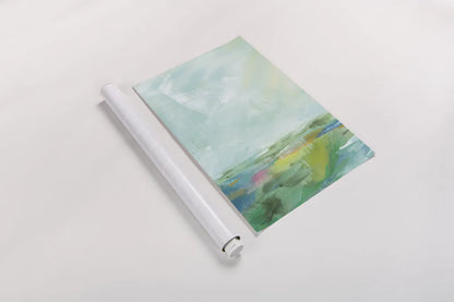 Colorful Horizon Vertical Crop I by Sue Schlabach. shown as a rolled paper print. Available as archival giclee rolled canvas, fine art paper, or poster print. SKU 63749h.