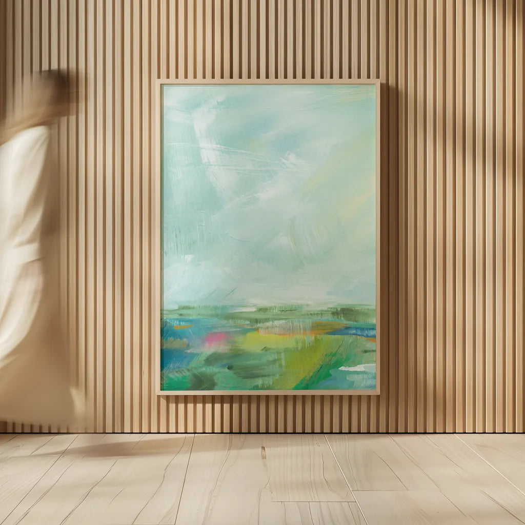 Colorful Horizon Vertical Crop I by Sue Schlabach. shown as over sized large wall art. Available as an archival giclee rolled canvas, fine art paper, or poster print. SKU 63749h.