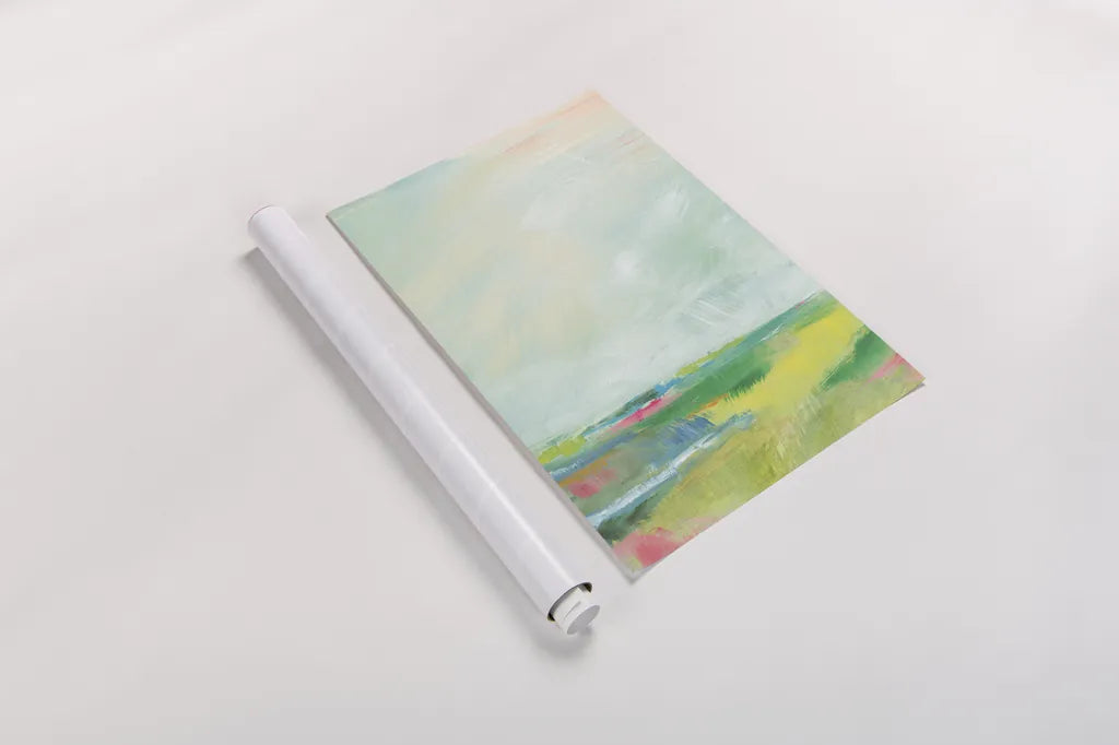 Colorful Horizon Vertical Crop II by Sue Schlabach. shown as a rolled paper print. Available as archival giclee rolled canvas, fine art paper, or poster print. SKU 63750h.