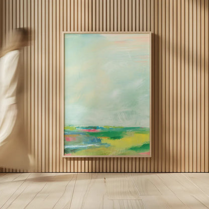 Colorful Horizon Vertical Crop II by Sue Schlabach. shown as over sized large wall art. Available as an archival giclee rolled canvas, fine art paper, or poster print. SKU 63750h.
