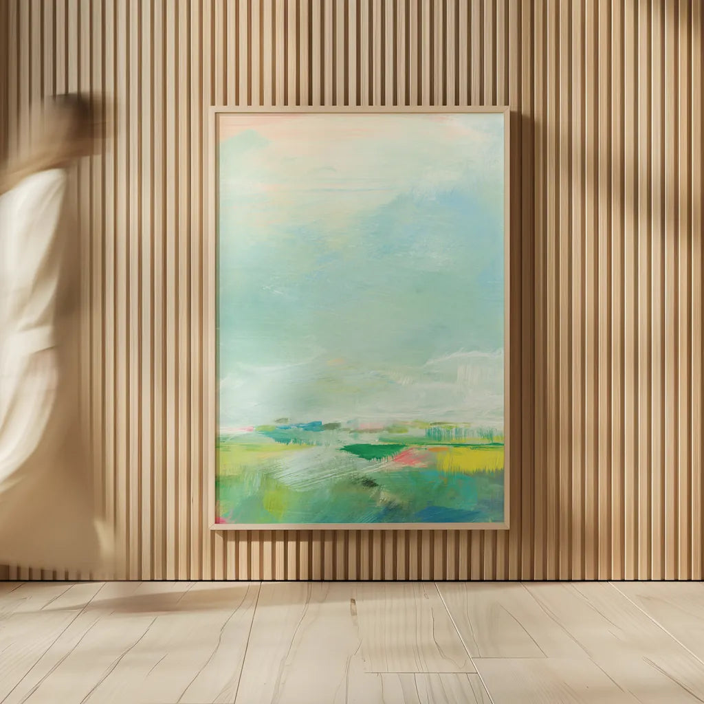 Colorful Horizon Vertical Crop III by Sue Schlabach. shown as over sized large wall art. Available as an archival giclee rolled canvas, fine art paper, or poster print. SKU 63751h.