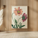 Cosmos Botany No Words by Sue Schlabach. shown as over sized large wall art. Available as an archival giclee rolled canvas, fine art paper, or poster print. SKU 47518h.
