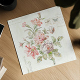 Cottage Roses III by Sue Schlabach. Shown as a detailed flat fine art print, highlighting archival giclee quality. Available as an archival giclee rolled canvas, fine art paper, or poster print. SKU 31598a.