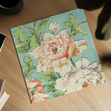 Cottage Roses VI Bright by Sue Schlabach. Shown as a detailed flat fine art print, highlighting archival giclee quality. Available as an archival giclee rolled canvas, fine art paper, or poster print. SKU 31604a.