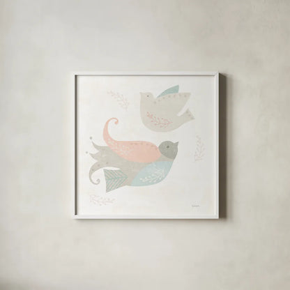 Cozy Hygge III Dark by Sue Schlabach. Shown in a crisp white glass frame for a clean and minimalist style. Available as an archival giclee rolled canvas, fine art paper, or poster print. SKU 34180a.