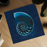 Cyanotype Sea II by Sue Schlabach. Shown as a detailed flat fine art print, highlighting archival giclee quality. Available as an archival giclee rolled canvas, fine art paper, or poster print. SKU 32595a.