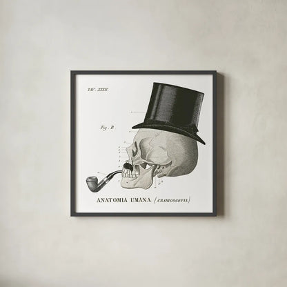 Dandy Bones II by Sue Schlabach. Shown in a sleek black glass frame for a contemporary gallery look. Available as an archival giclee rolled canvas, fine art paper, or poster print. SKU 21819a.