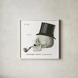 Dandy Bones II by Sue Schlabach. Shown in a crisp white glass frame for a clean and minimalist style. Available as an archival giclee rolled canvas, fine art paper, or poster print. SKU 21819a.