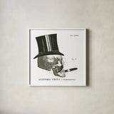 Dandy Bones III by Sue Schlabach. Shown in a crisp white glass frame for a clean and minimalist style. Available as an archival giclee rolled canvas, fine art paper, or poster print. SKU 21820a.