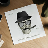 Dandy Bones V by Sue Schlabach. Shown as a detailed flat fine art print, highlighting archival giclee quality. Available as an archival giclee rolled canvas, fine art paper, or poster print. SKU 36814a.