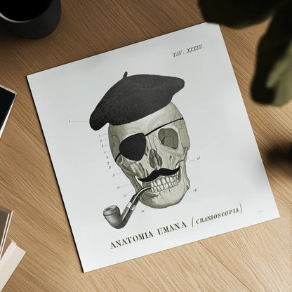 Dandy Bones VI by Sue Schlabach. Shown as a detailed flat fine art print, highlighting archival giclee quality. Available as an archival giclee rolled canvas, fine art paper, or poster print. SKU 36815a.