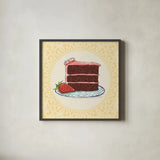 Dessert Please I v2 by Sue Schlabach. Shown in a sleek black glass frame for a contemporary gallery look. Available as an archival giclee rolled canvas, fine art paper, or poster print. SKU 100791a.