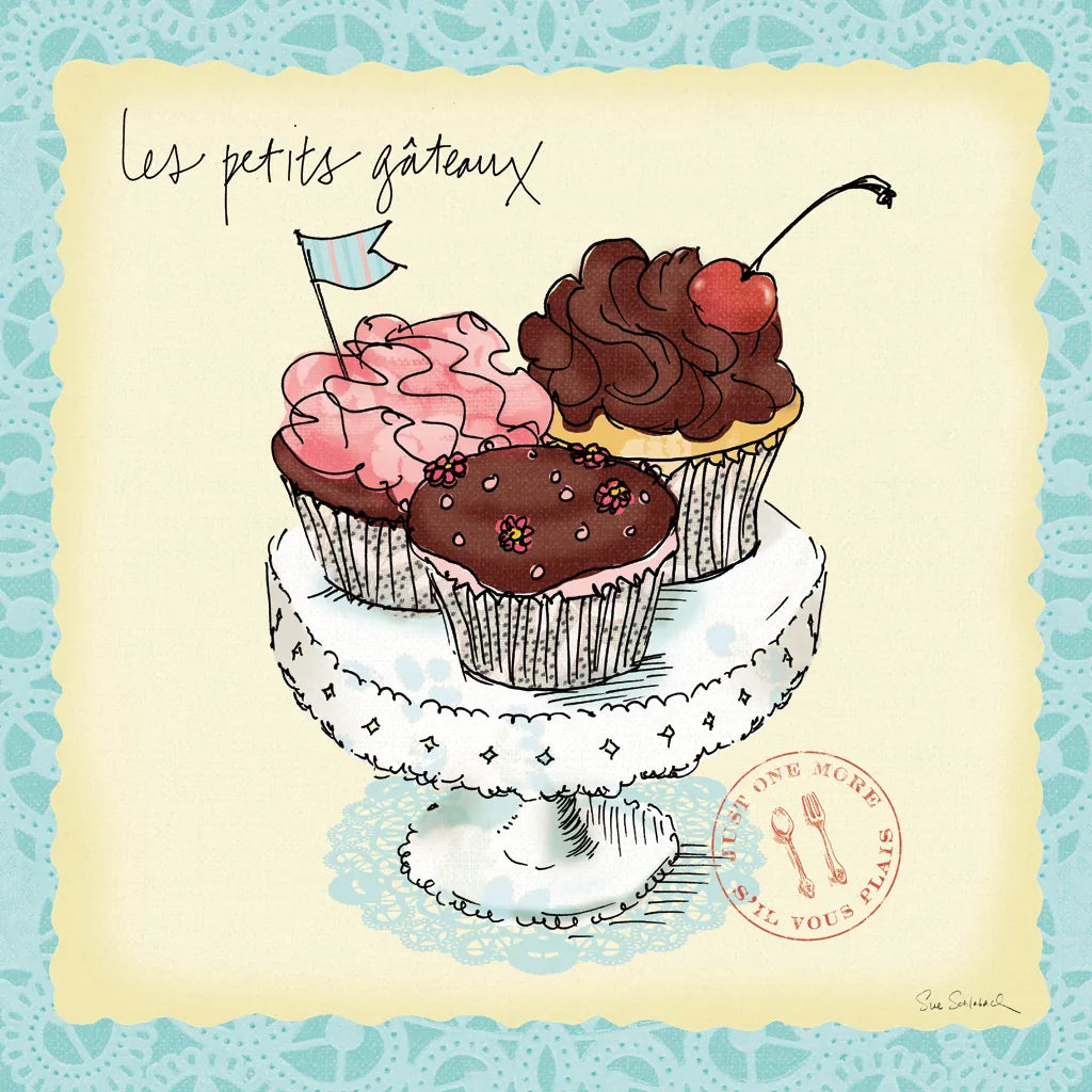 Dessert Please II by Sue Schlabach. SKU 31791a. Archival Giclee Fine art print for wall decor.