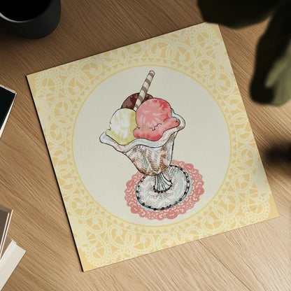 Dessert Please III v2 by Sue Schlabach. Shown as a detailed flat fine art print, highlighting archival giclee quality. Available as an archival giclee rolled canvas, fine art paper, or poster print. SKU 100793a.