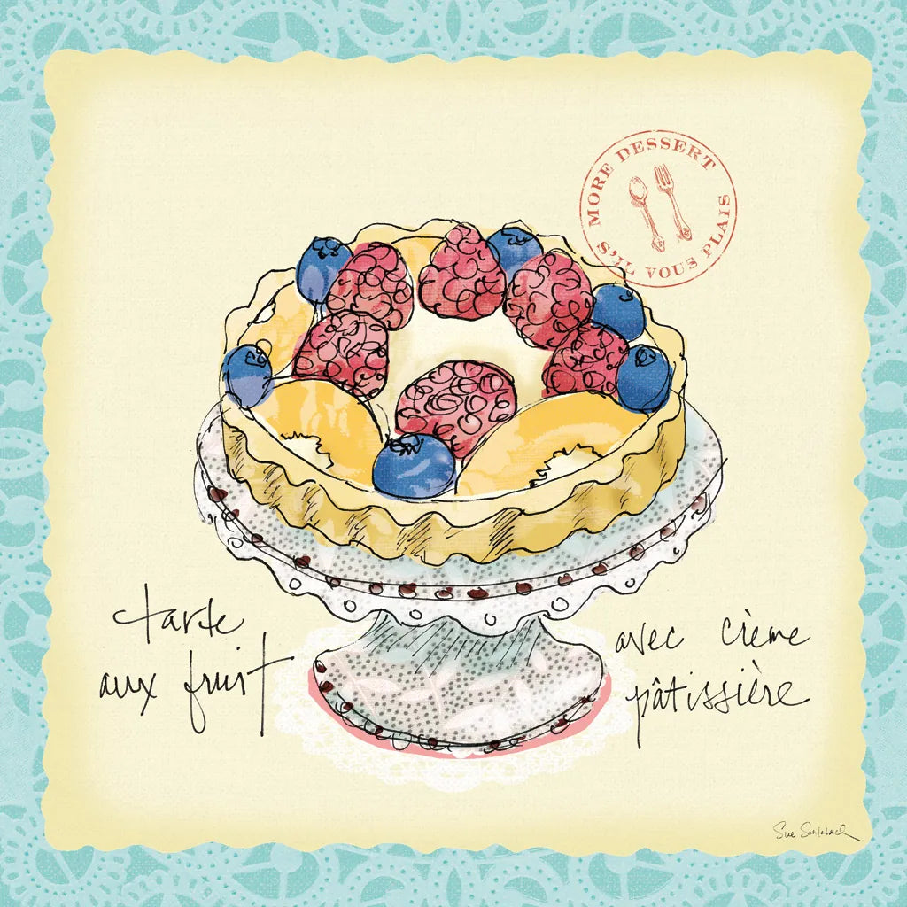 Dessert Please IV by Sue Schlabach. SKU 31793a. Archival Giclee Fine art print for wall decor.