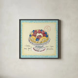 Dessert Please IV by Sue Schlabach. Shown in a sleek black glass frame for a contemporary gallery look. Available as an archival giclee rolled canvas, fine art paper, or poster print. SKU 31793a.