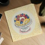 Dessert Please IV v2 by Sue Schlabach. Shown as a detailed flat fine art print, highlighting archival giclee quality. Available as an archival giclee rolled canvas, fine art paper, or poster print. SKU 100794a.