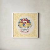 Dessert Please IV v2 by Sue Schlabach. Shown in a crisp white glass frame for a clean and minimalist style. Available as an archival giclee rolled canvas, fine art paper, or poster print. SKU 100794a.