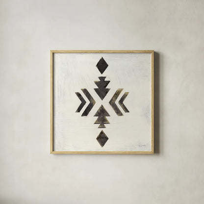 Directional I Black by Sue Schlabach. Shown in a natural wood glass frame for a timeless modern aesthetic. Available as an archival giclee rolled canvas, fine art paper, or poster print. SKU 61145a.