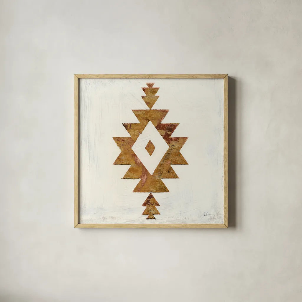 Directional II by Sue Schlabach. Shown in a natural wood glass frame for a timeless modern aesthetic. Available as an archival giclee rolled canvas, fine art paper, or poster print. SKU 61144a.