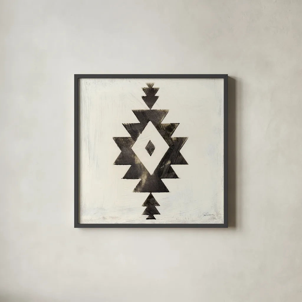 Directional II Black by Sue Schlabach. Shown in a sleek black glass frame for a contemporary gallery look. Available as an archival giclee rolled canvas, fine art paper, or poster print. SKU 61146a.