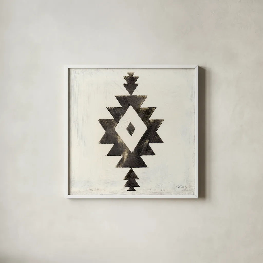 Directional II Black by Sue Schlabach. Shown in a crisp white glass frame for a clean and minimalist style. Available as an archival giclee rolled canvas, fine art paper, or poster print. SKU 61146a.