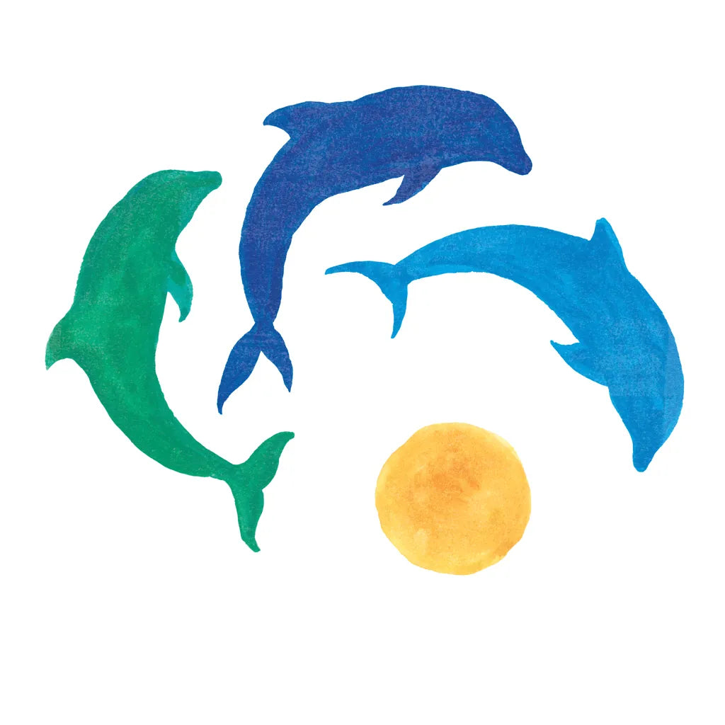 Dolphin Dance by Sue Schlabach. SKU 65509a. Archival Giclee Fine art print for wall decor.