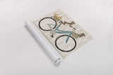 Doxie Ride ver I by Sue Schlabach. shown as a rolled paper print. Available as archival giclee rolled canvas, fine art paper, or poster print. SKU 22130i.