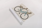 Doxie Ride ver II by Sue Schlabach. shown as a rolled paper print. Available as archival giclee rolled canvas, fine art paper, or poster print. SKU 22131i.