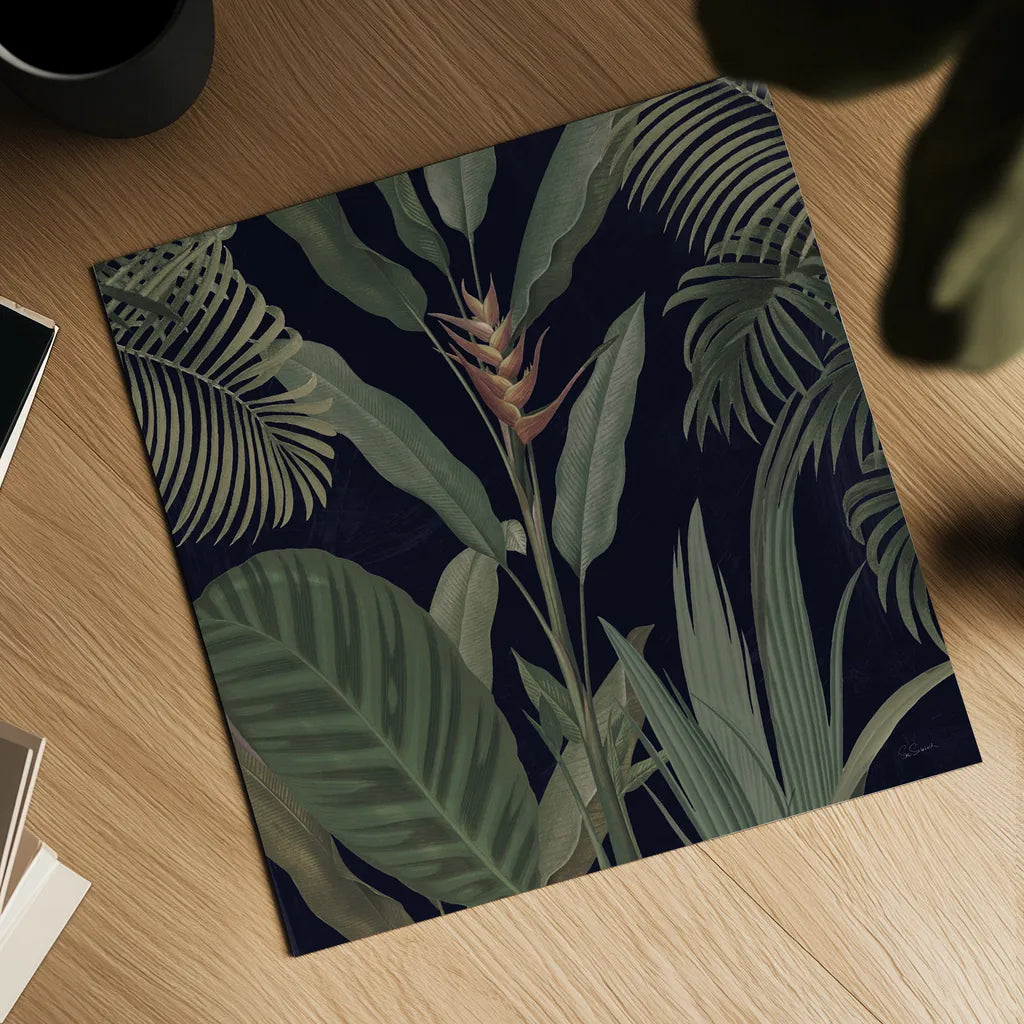 Dramatic Tropical II Light by Sue Schlabach. Shown as a detailed flat fine art print, highlighting archival giclee quality. Available as an archival giclee rolled canvas, fine art paper, or poster print. SKU 51215a.