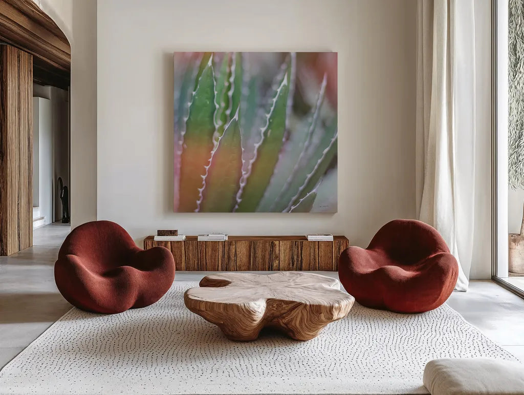 Dream Desert III Crop by Sue Schlabach. Shown as extra-large giant wall art in a modern living room. Available as an archival giclee rolled canvas, fine art paper, or poster print. SKU 35494a.