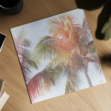 Dream Palm III by Sue Schlabach. Shown as a detailed flat fine art print, highlighting archival giclee quality. Available as an archival giclee rolled canvas, fine art paper, or poster print. SKU 34380a.