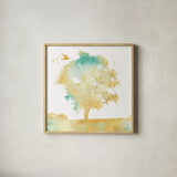 Dream Tree I by Sue Schlabach. Shown in a natural wood glass frame for a timeless modern aesthetic. Available as an archival giclee rolled canvas, fine art paper, or poster print. SKU 28257a.