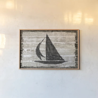 Driftwood Coast II by Sue Schlabach. shown as a paper print in a natural frame. Available as a archival giclee rolled canvas, fine art paper, or poster print. SKU 48729i.