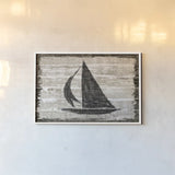 Driftwood Coast II by Sue Schlabach. shown as a paper print in a white frame. Available as a archival giclee rolled canvas, fine art paper, or poster print. SKU 48729i.